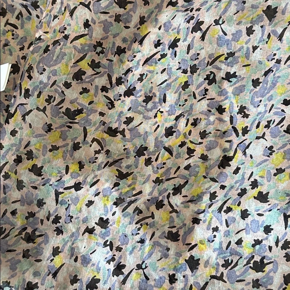 NWT! Galeries Lafayette Colorful Floral Silk Scarf!